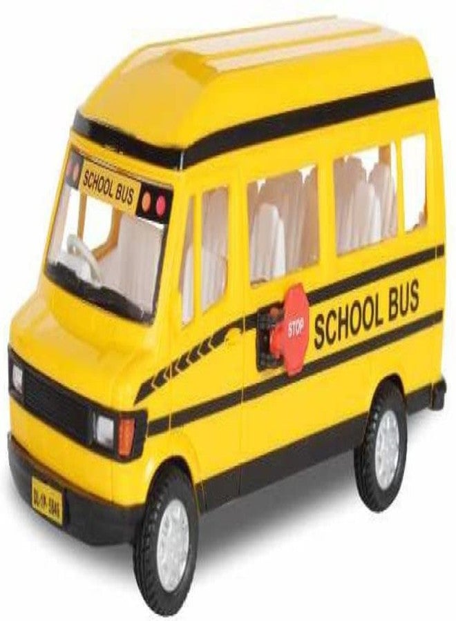 USCATALOG Tmp School Bus Pull Back Vehicle, 1 Pull Back Vehicle, Multicolour - Image 1
